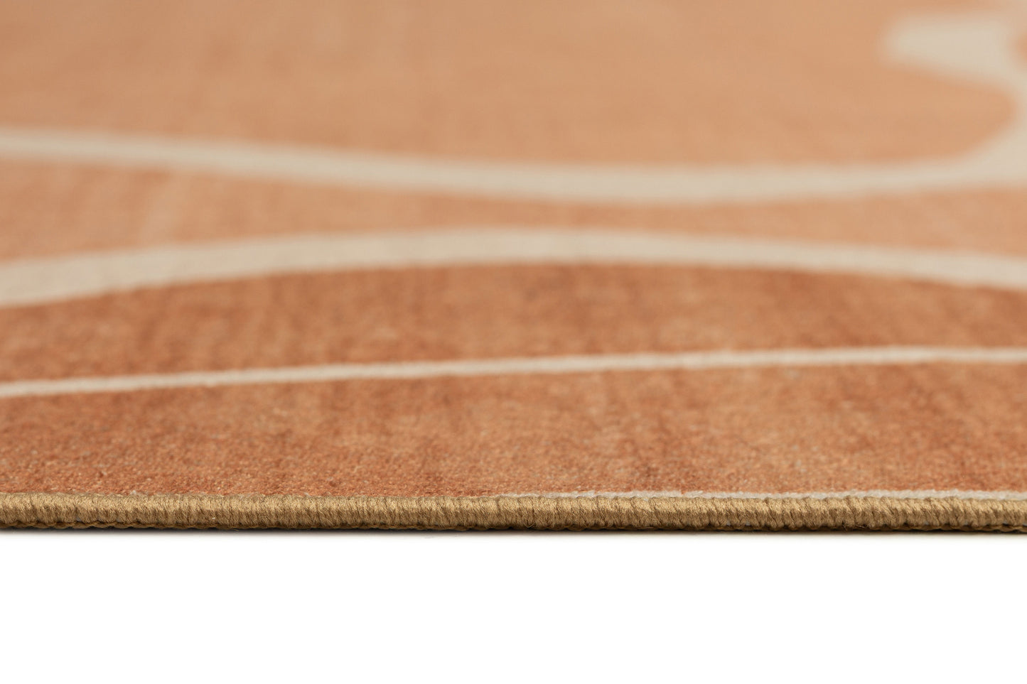 Aadita Pink and Peach Botanical Washable Rug