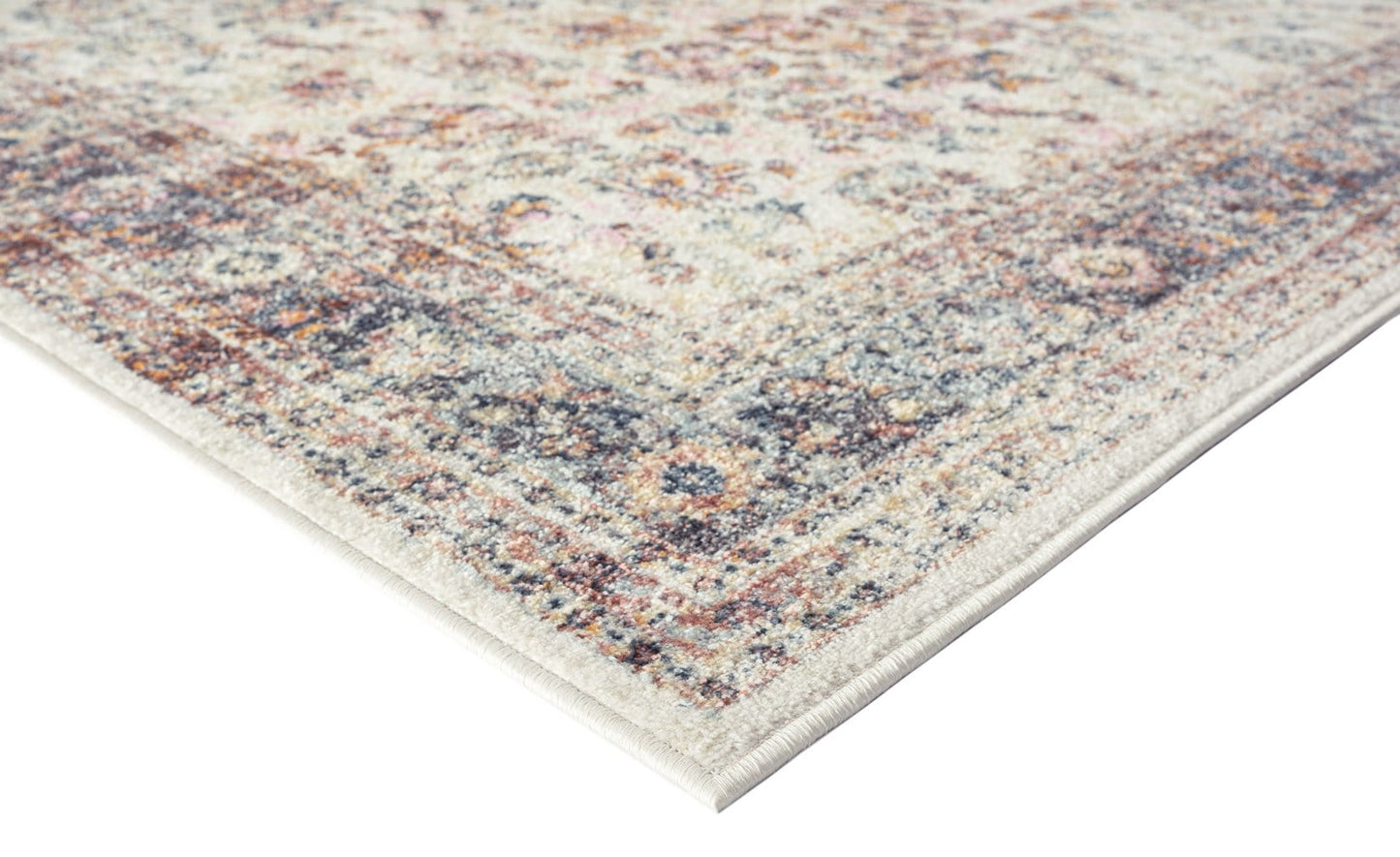 Addison Cream and Purple Multi-Colour Distressed Rug