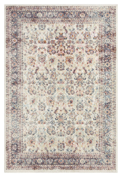 Addison Cream and Purple Multi-Colour Distressed Rug