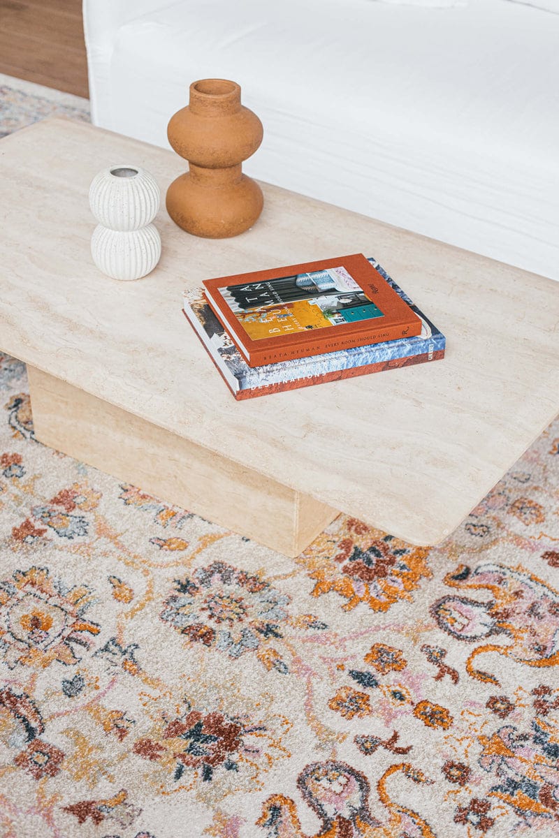 Addison Cream and Purple Multi-Colour Distressed Rug