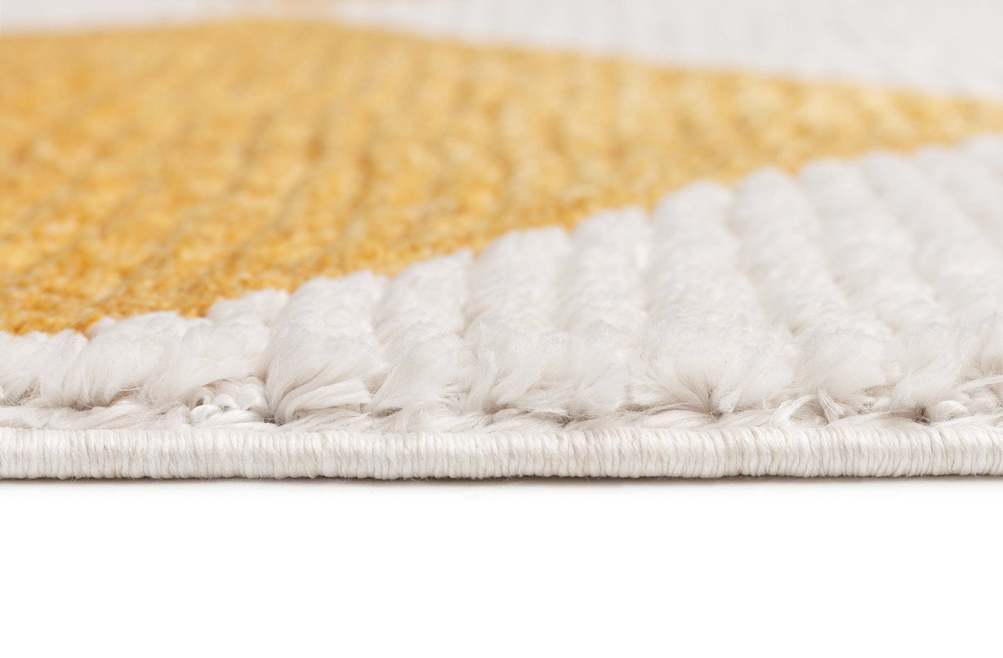 Agatha Ivory and Yellow Checkered Runner Rug