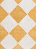 Agatha Ivory and Yellow Checkered Runner Rug