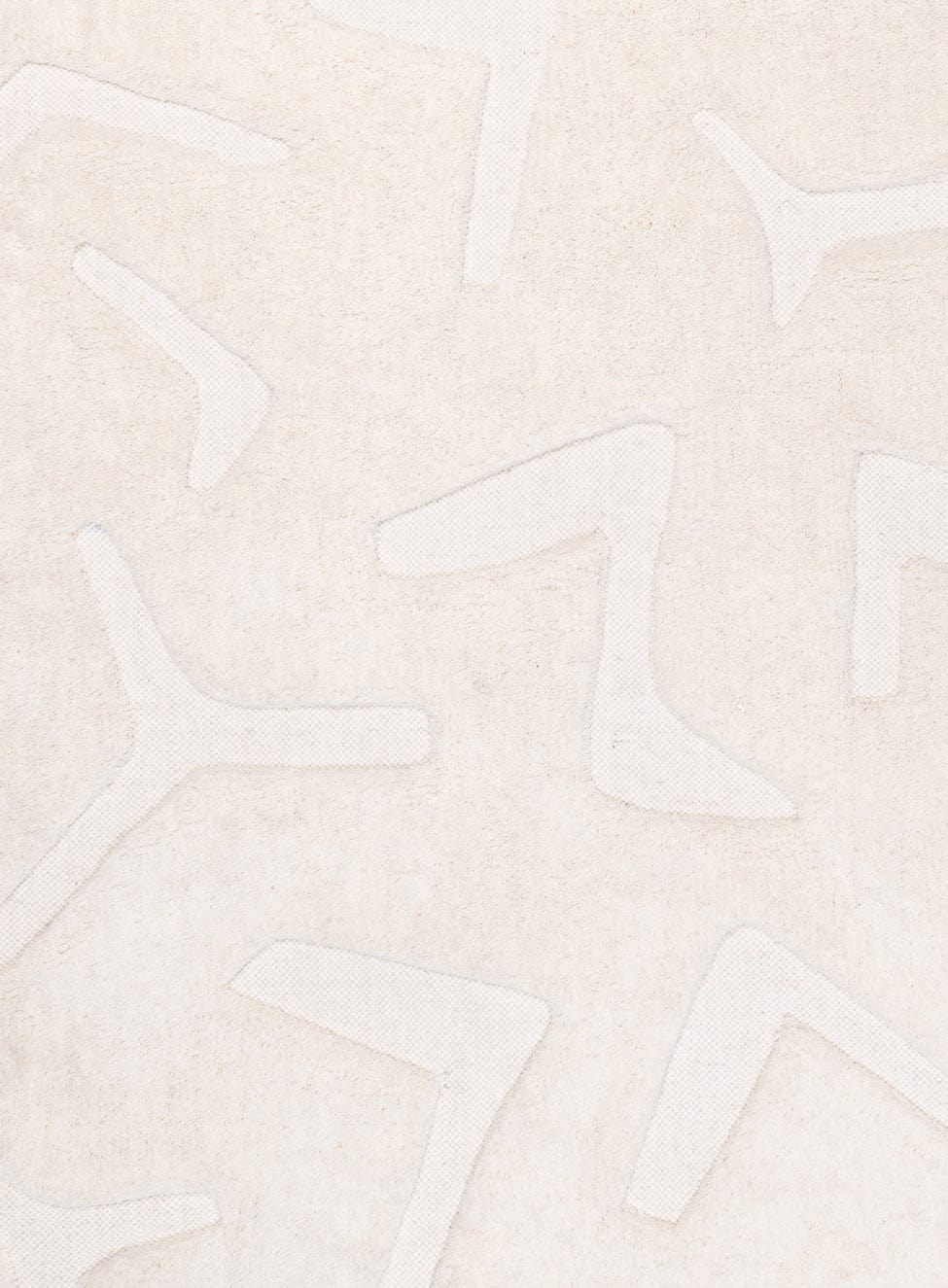 Akkira Abstract Cream Washable Wool Rug