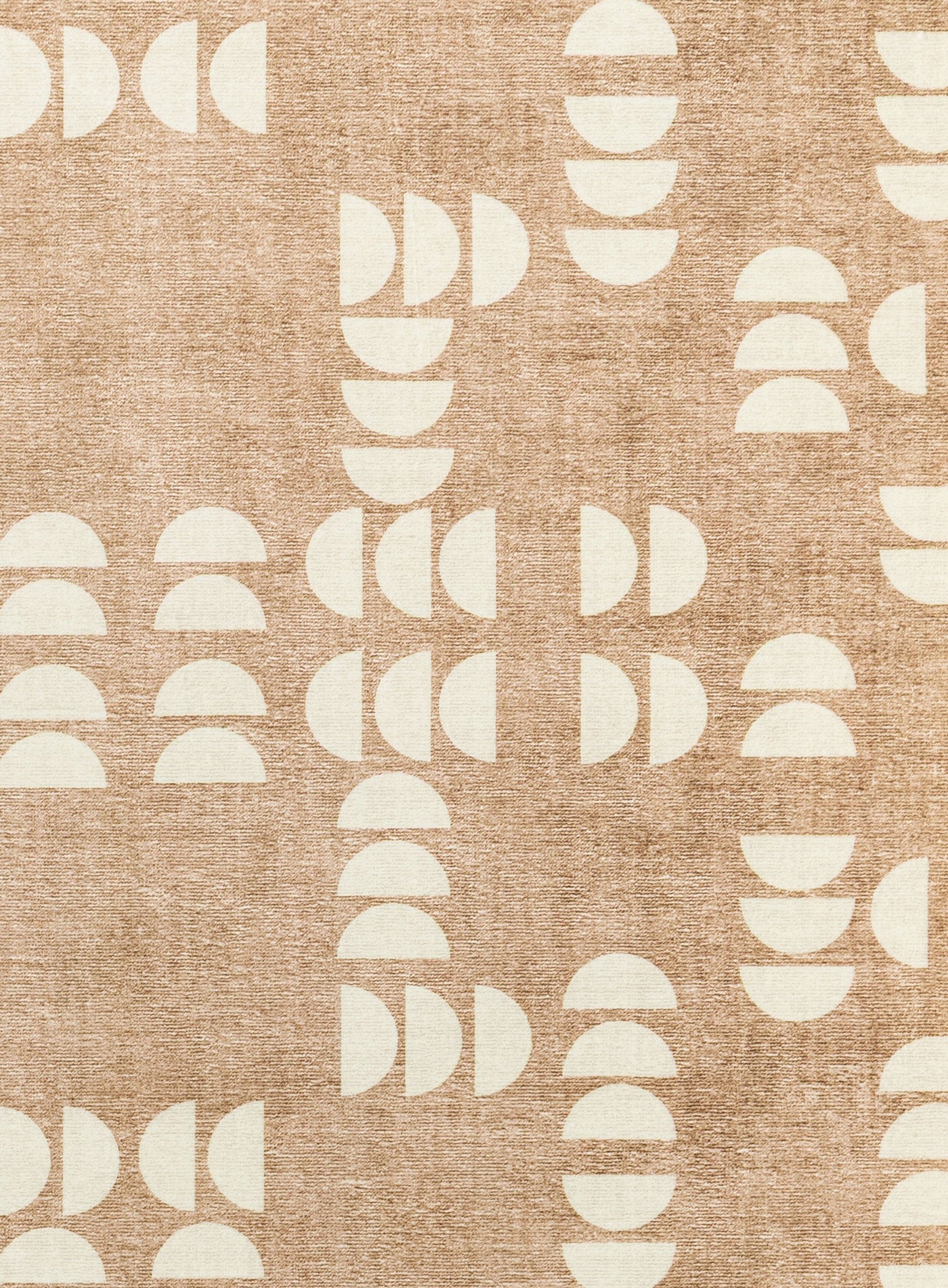 Alba Beige and Ivory Geometric Rollie Pollie Round Playmat