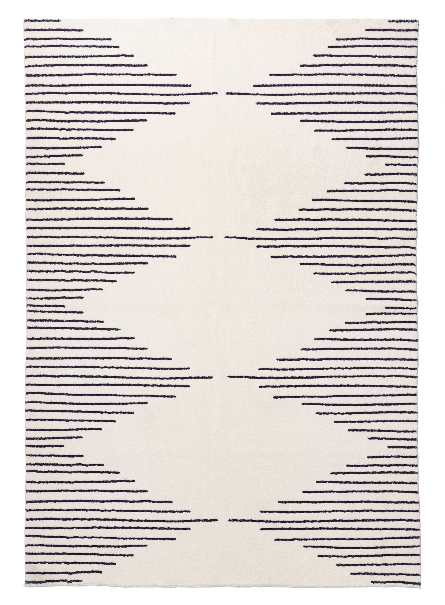 Aldana Black and Cream Tribal Washable Rug