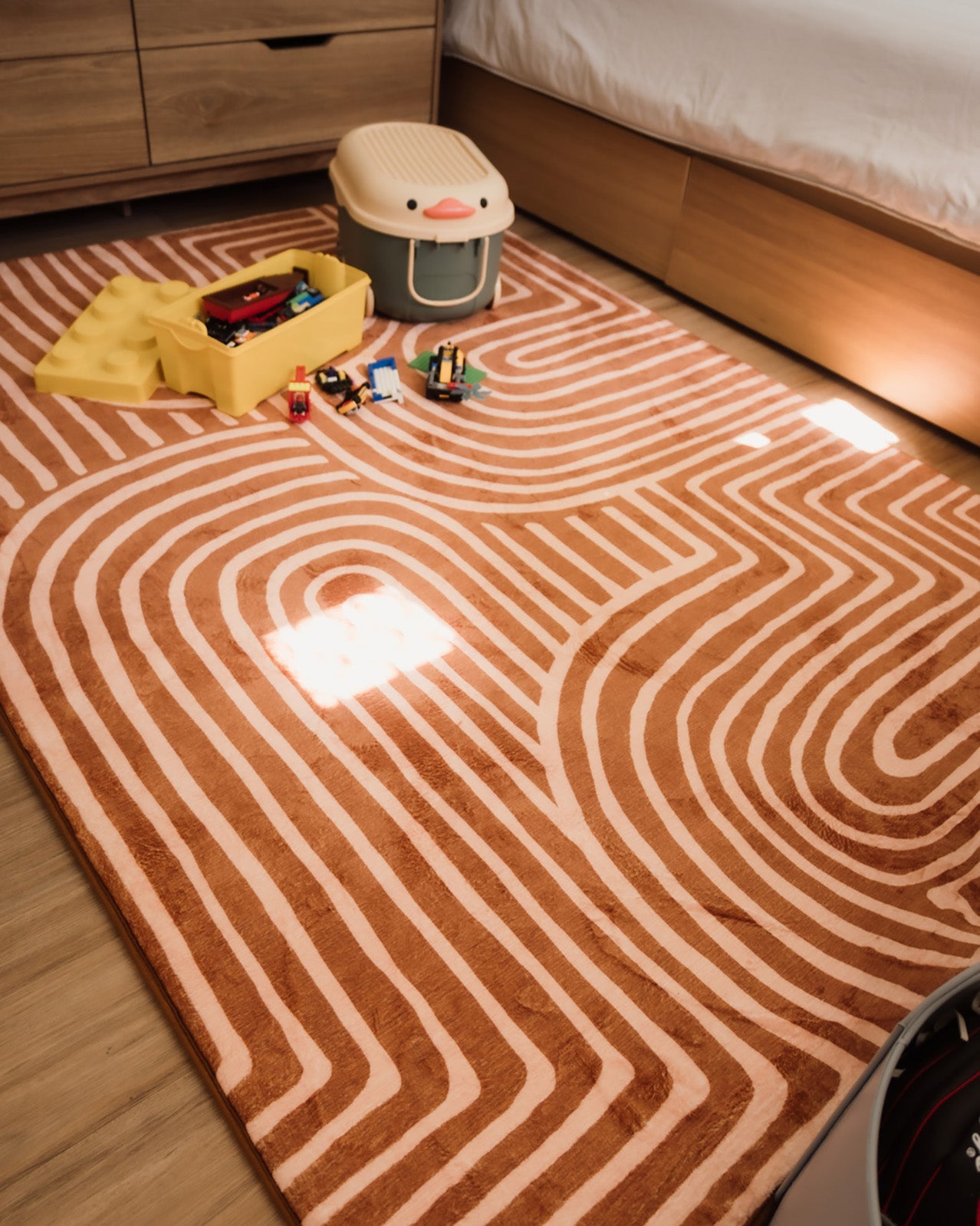 Alef Terracotta Abstract Rollie Pollie Playmat