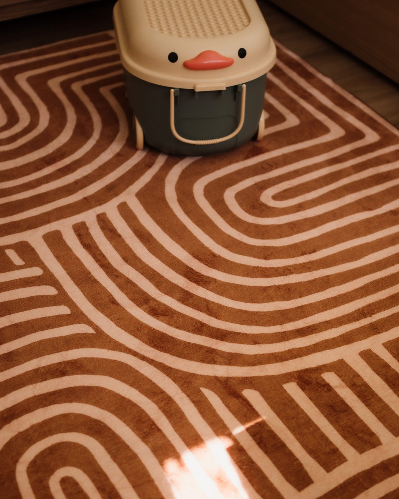 Alef Terracotta Abstract Rollie Pollie Playmat