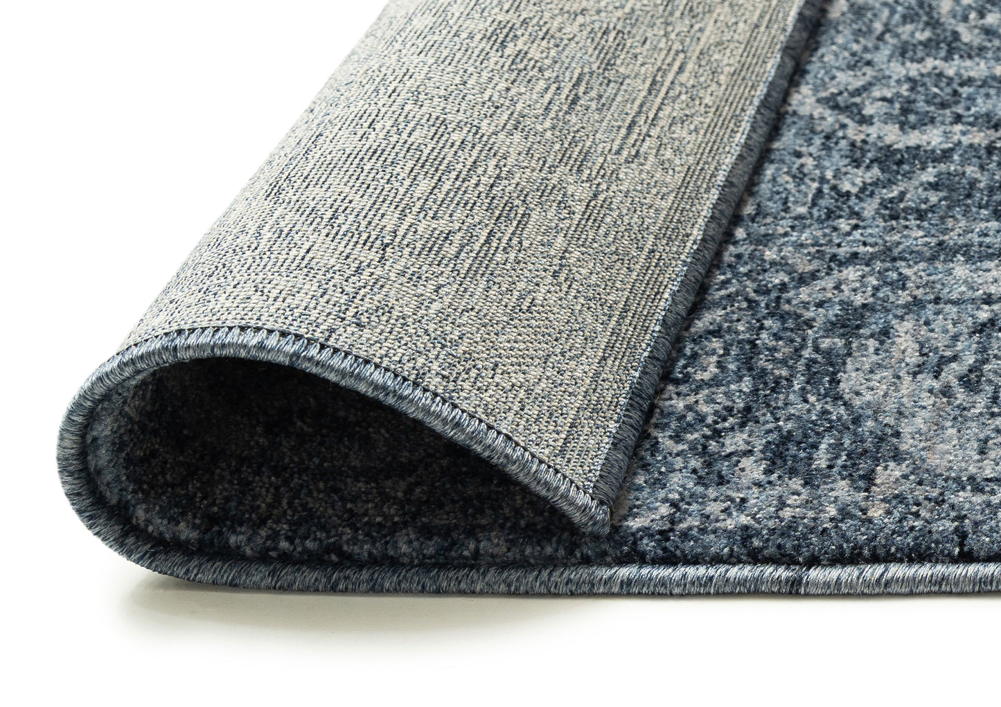 Alexis Tonal Distressed Blue Runner Rug