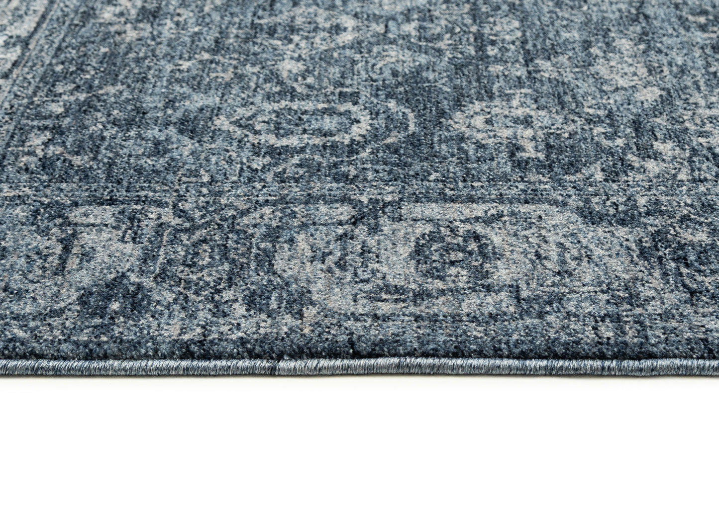 Alexis Tonal Distressed Blue Runner Rug