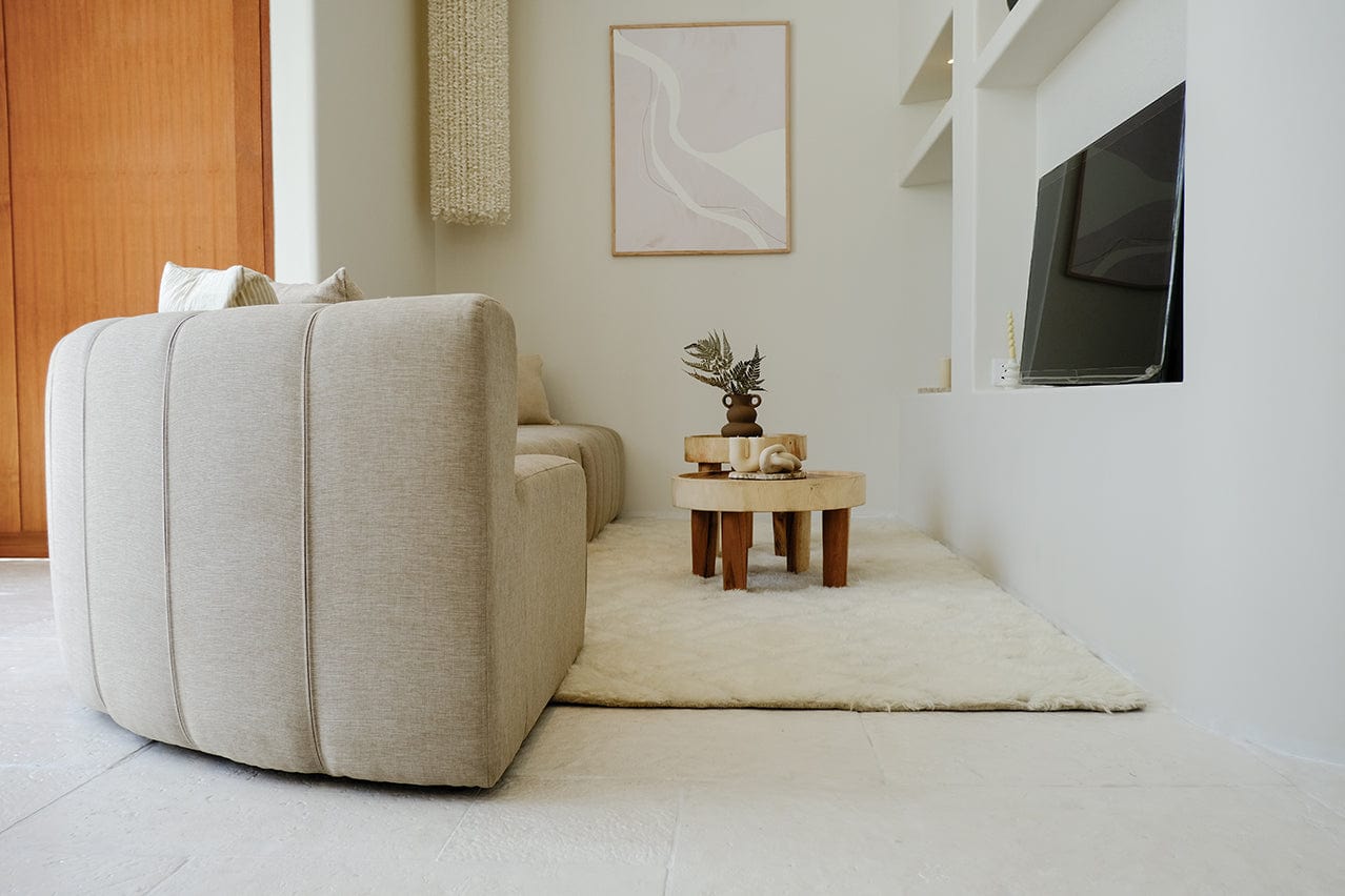 Alina Diamond Pattern Berber Wool Shag Rug