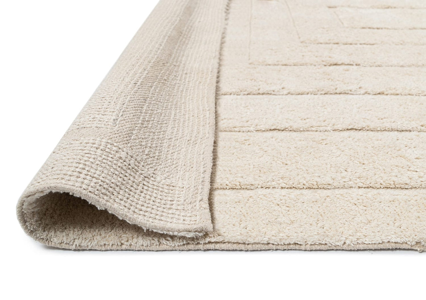 Allison Cream Beige Modern Cotton Washable Rug
