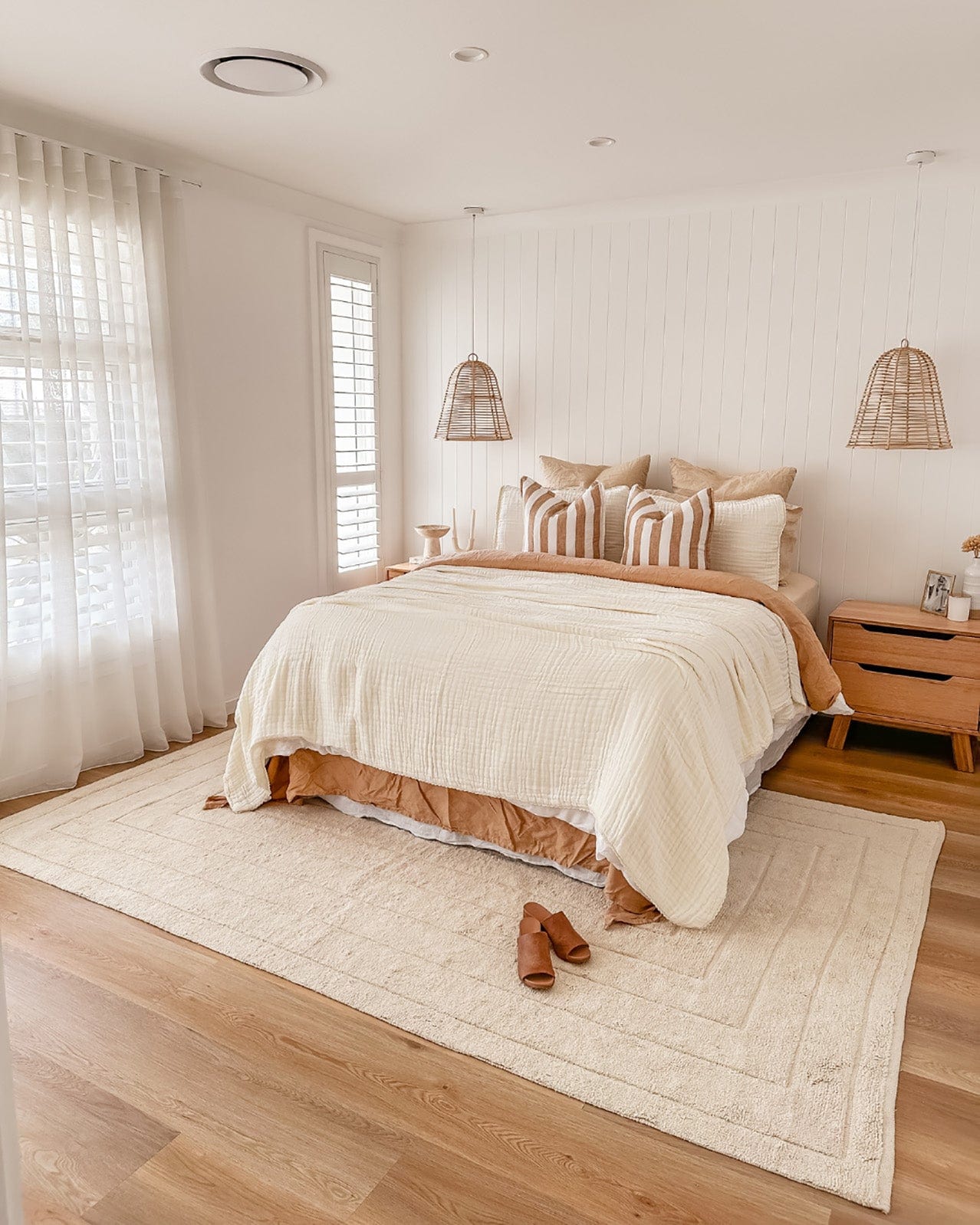 Allison Cream Beige Modern Cotton Washable Rug