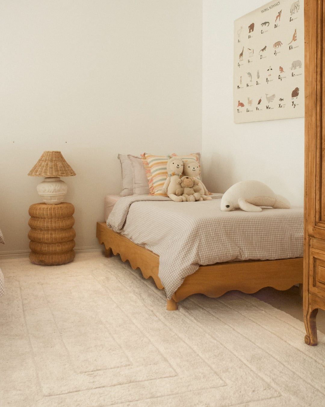 Allison Cream Beige Modern Cotton Washable Rug