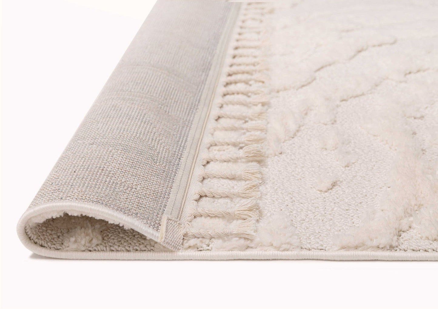 Alturra Ivory Cream Abstract Textured Rug