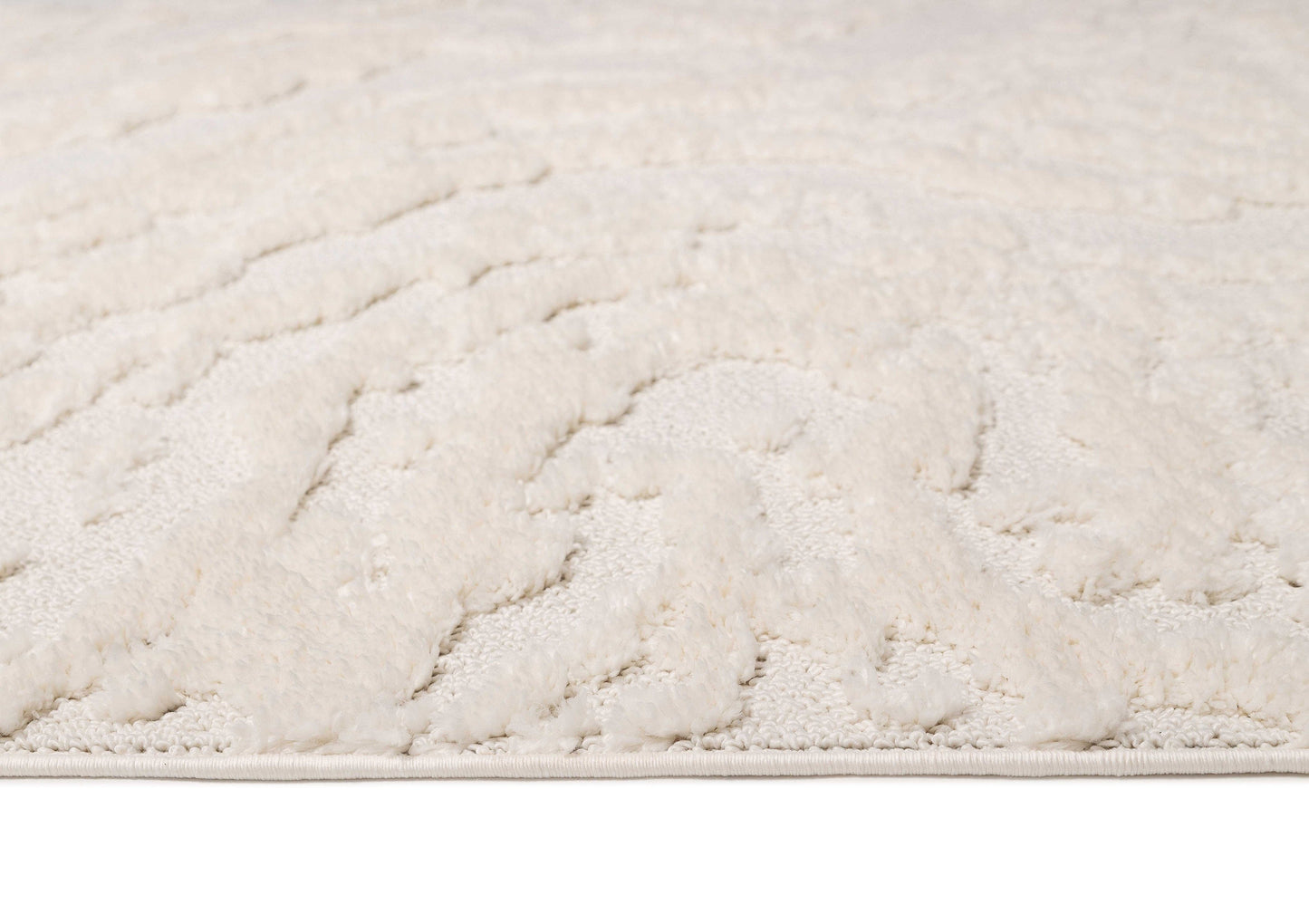 Alturra Ivory Cream Abstract Textured Rug