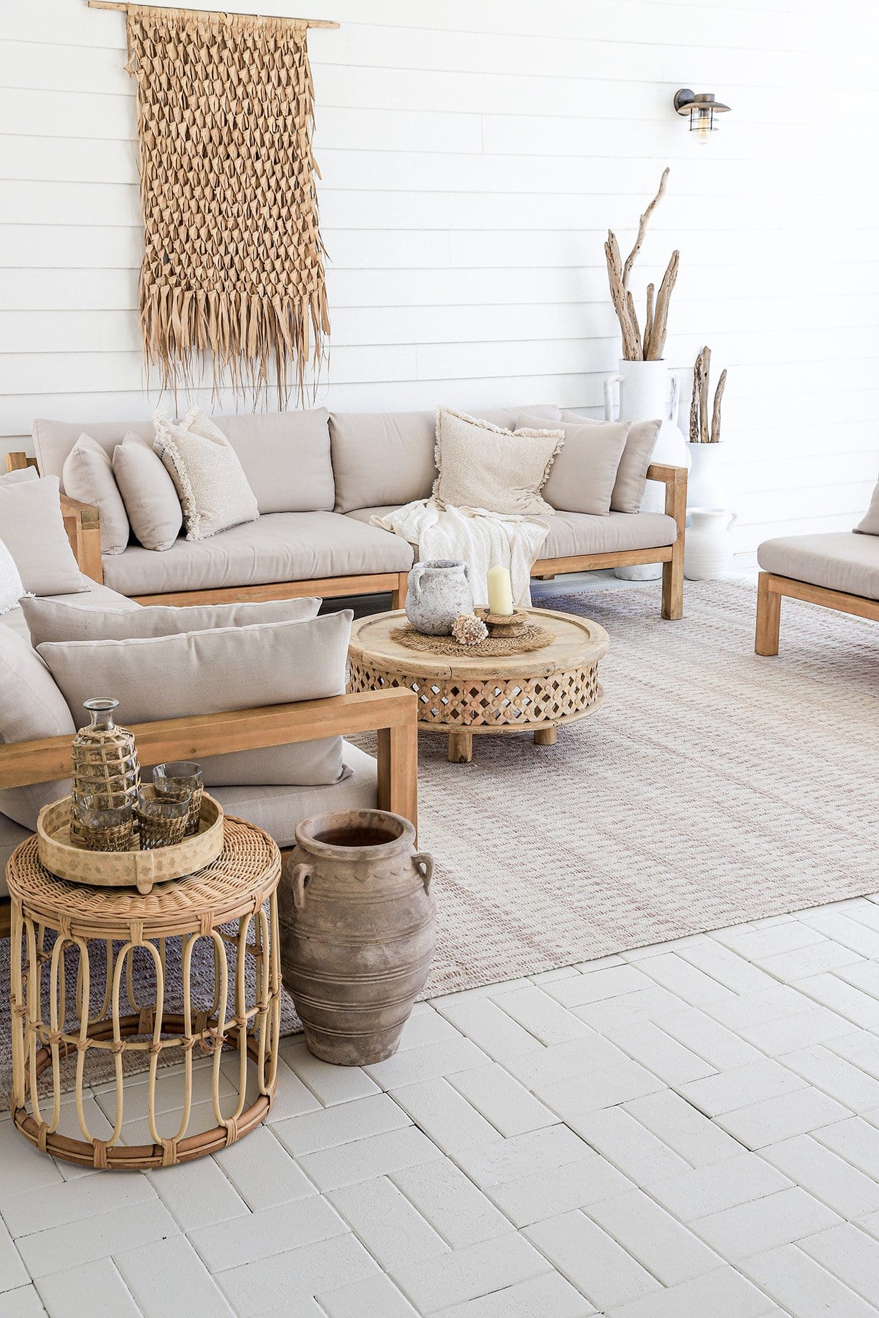 Alva Taupe & Ivory Flatweave Indoor Outdoor Rug