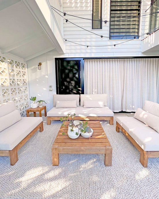Looped Outdoor Rug Amaia Light Grey Looped Indoor Outdoor Rug