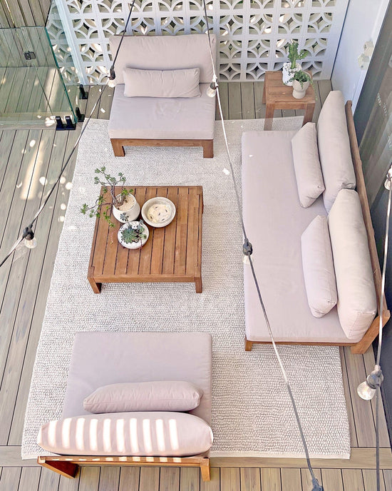 Looped Outdoor Rug Amaia Light Grey Looped Indoor Outdoor Rug