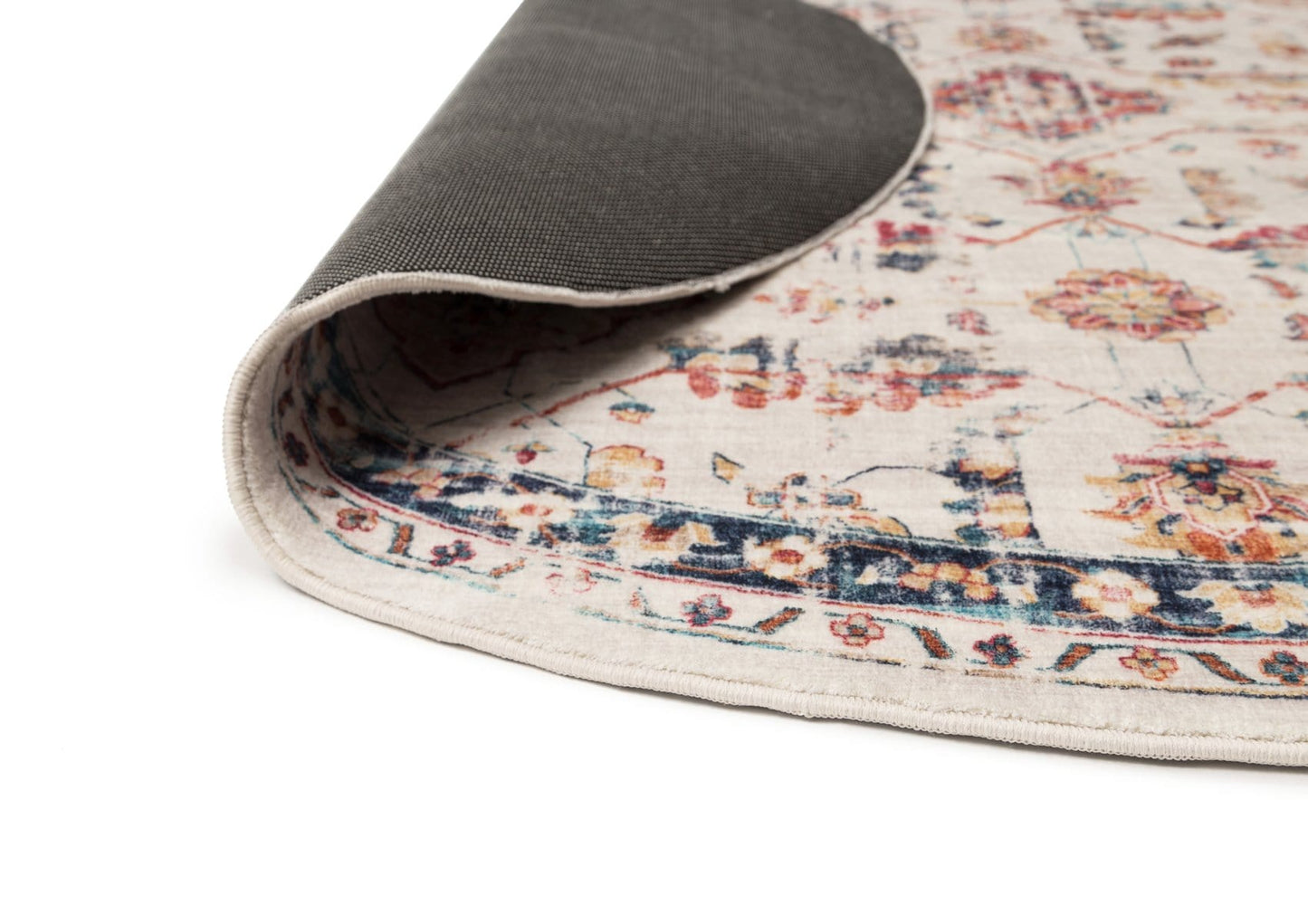 Amanda Multicolour Distressed Transitional Round Rug