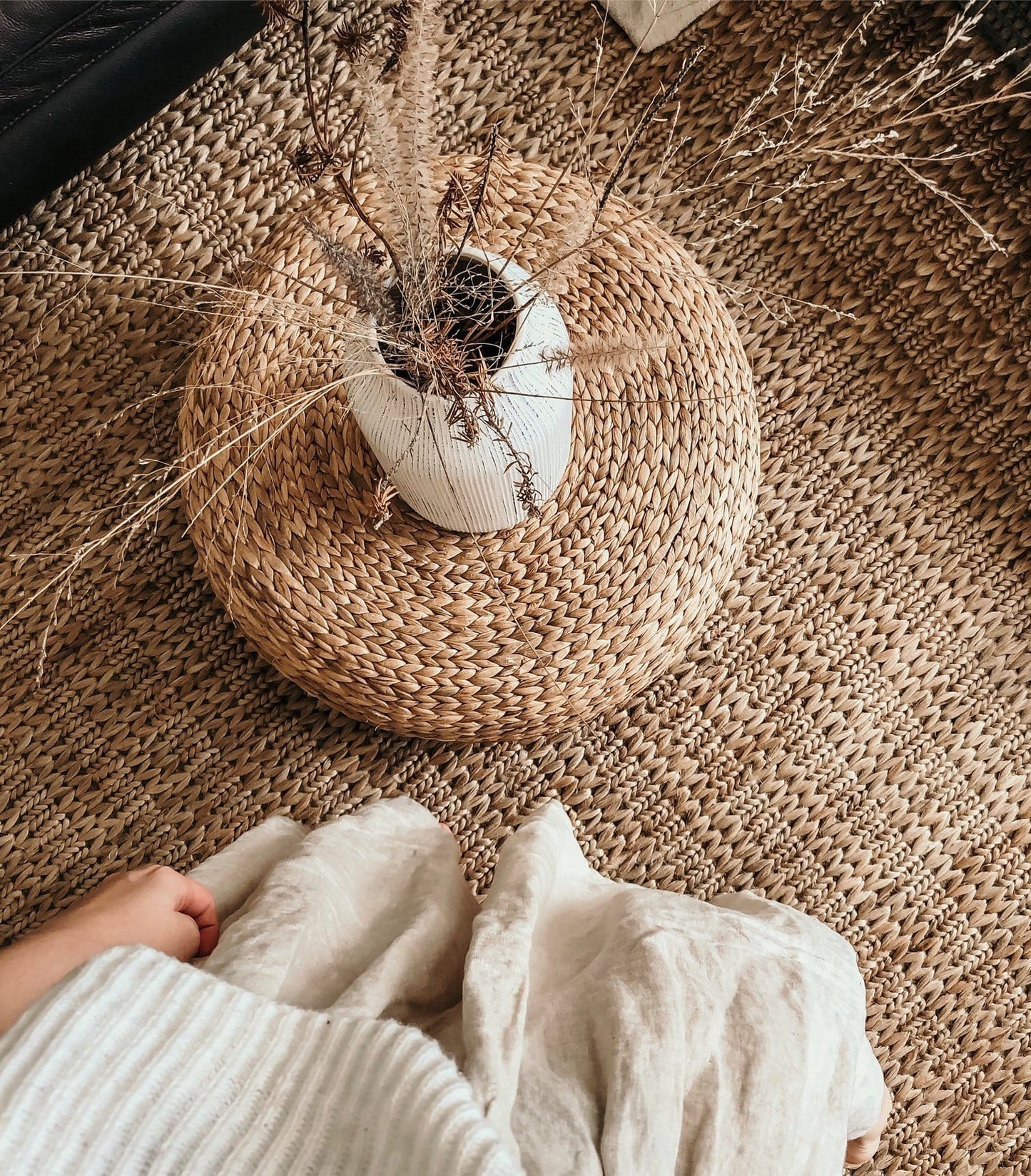 Amare Natural Braided Jute Rug