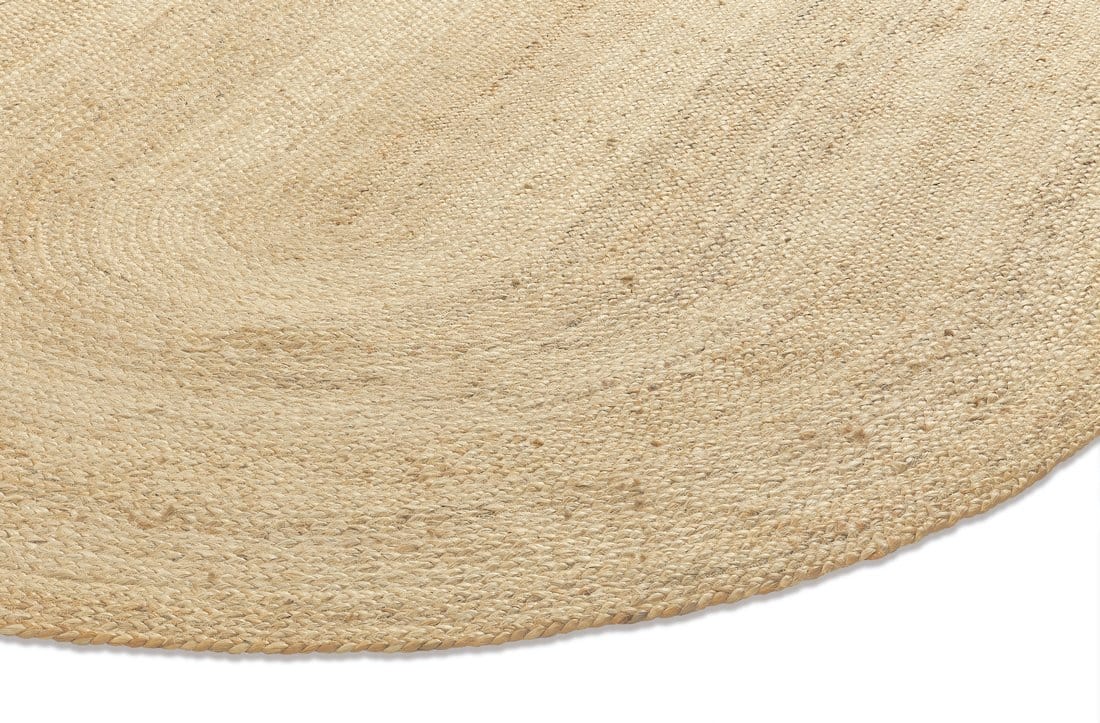 Amber Natural Braided Oval Jute Rug