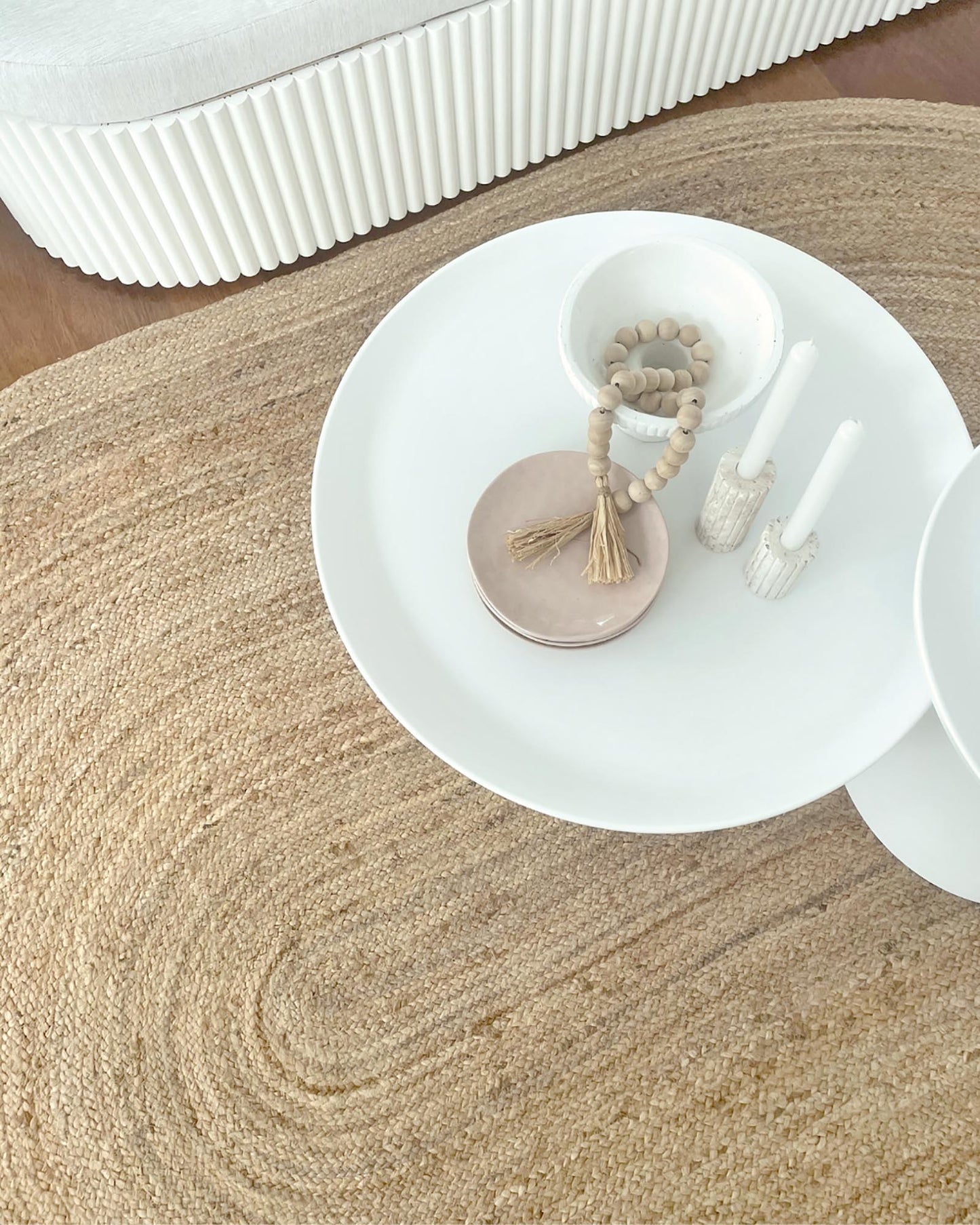 Amber Natural Braided Oval Jute Rug