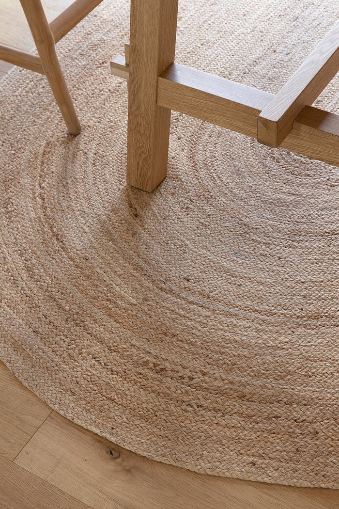 Amber Natural Braided Oval Jute Rug