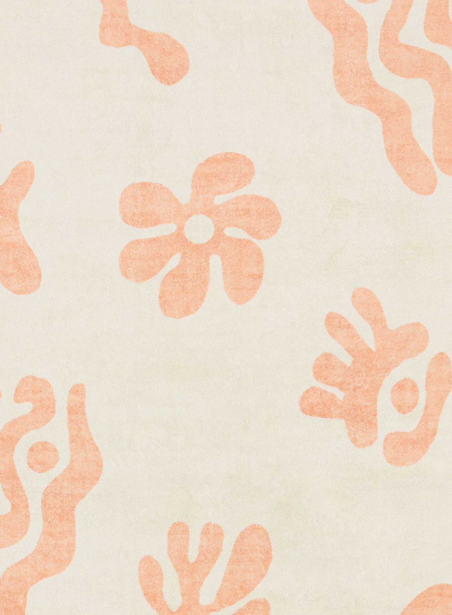 Anadi Peach Abstract Washable Rug