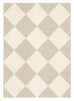 Anastasia Grey Cream Checkered Washable Rug