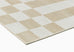 Anette Light Brown and White Checkered and Striped Rug