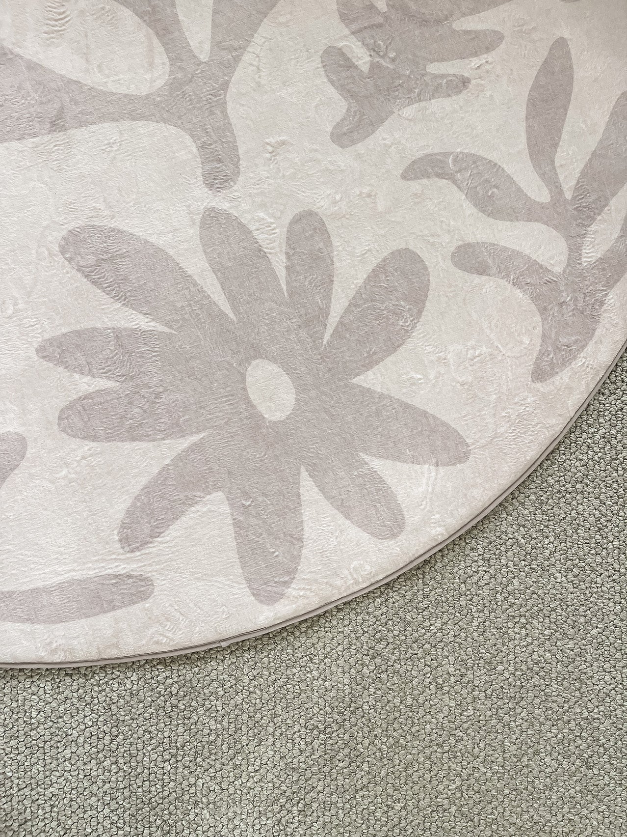 Antem Cream Beige Shapes Rollie Pollie Round Playmat