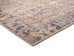 Anyel Brown and Blue Traditional Distressed Washable Runner Rug