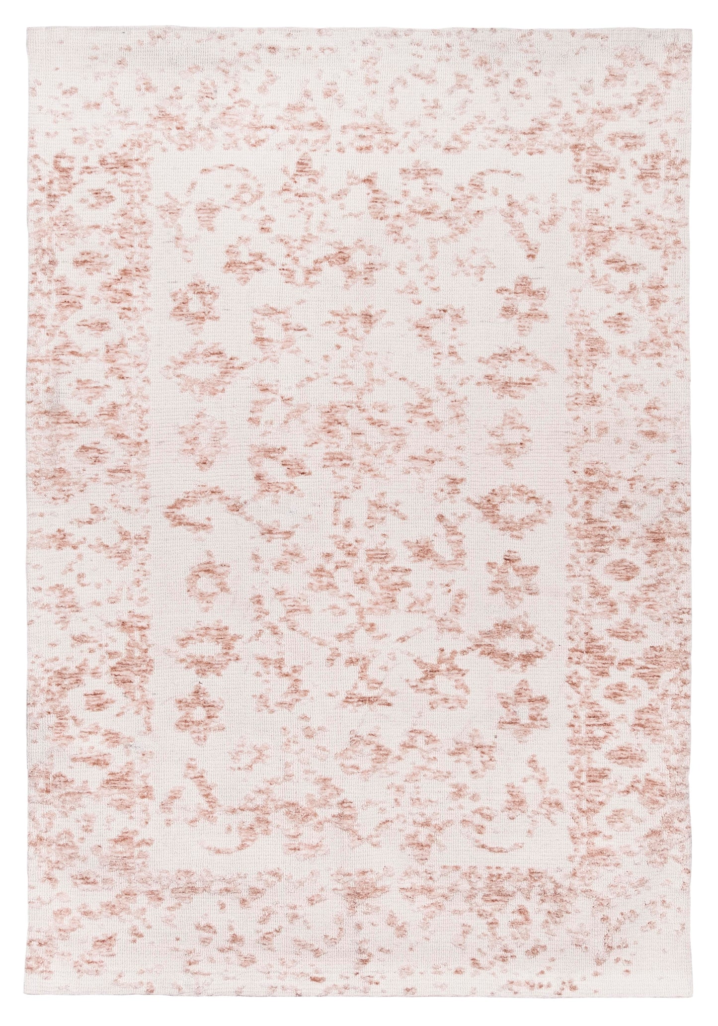 Aria Pink and Ivory Floral Transitional Rug