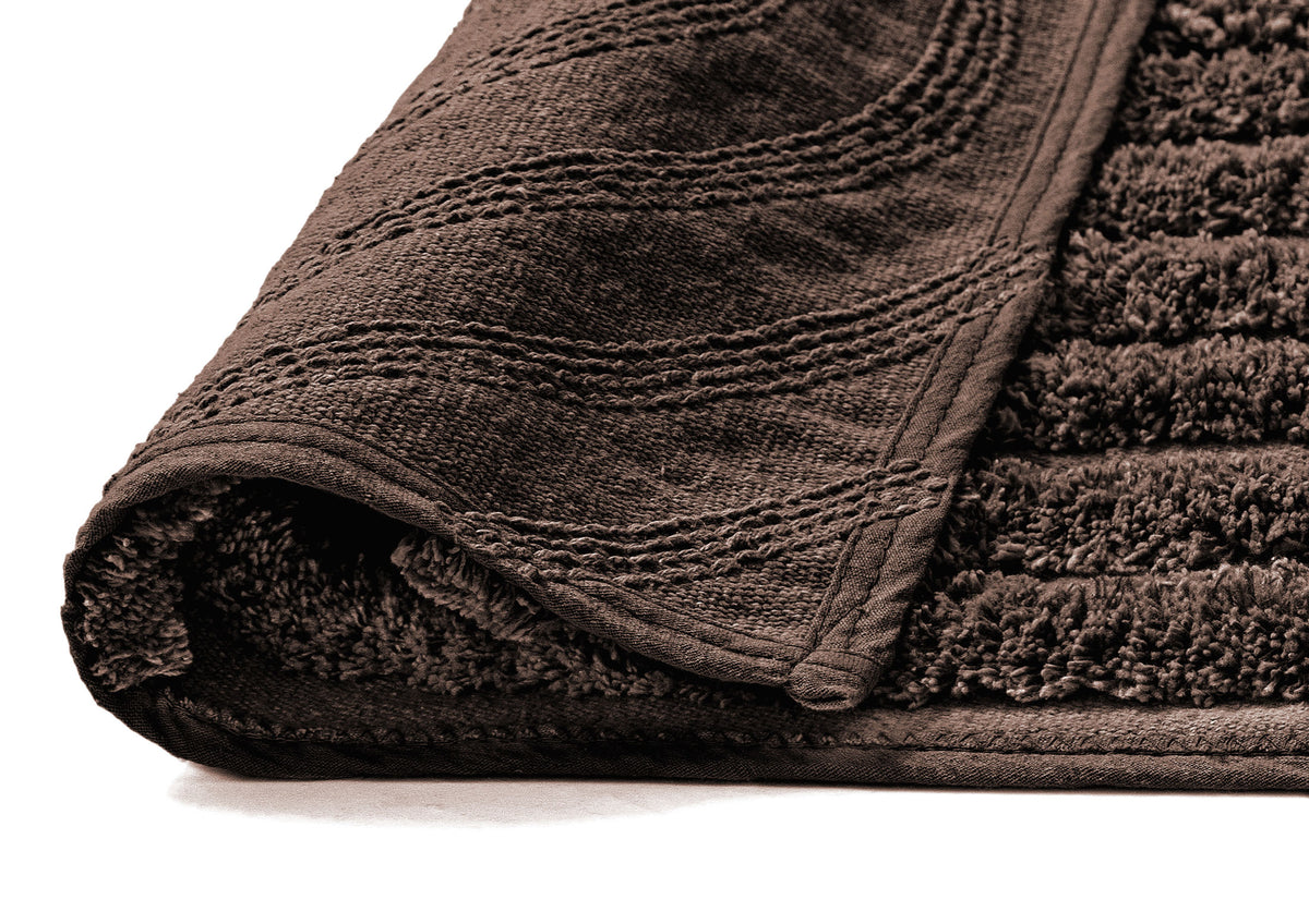 Arsinoe Cocoa Brown Arch Cotton Bath Mat