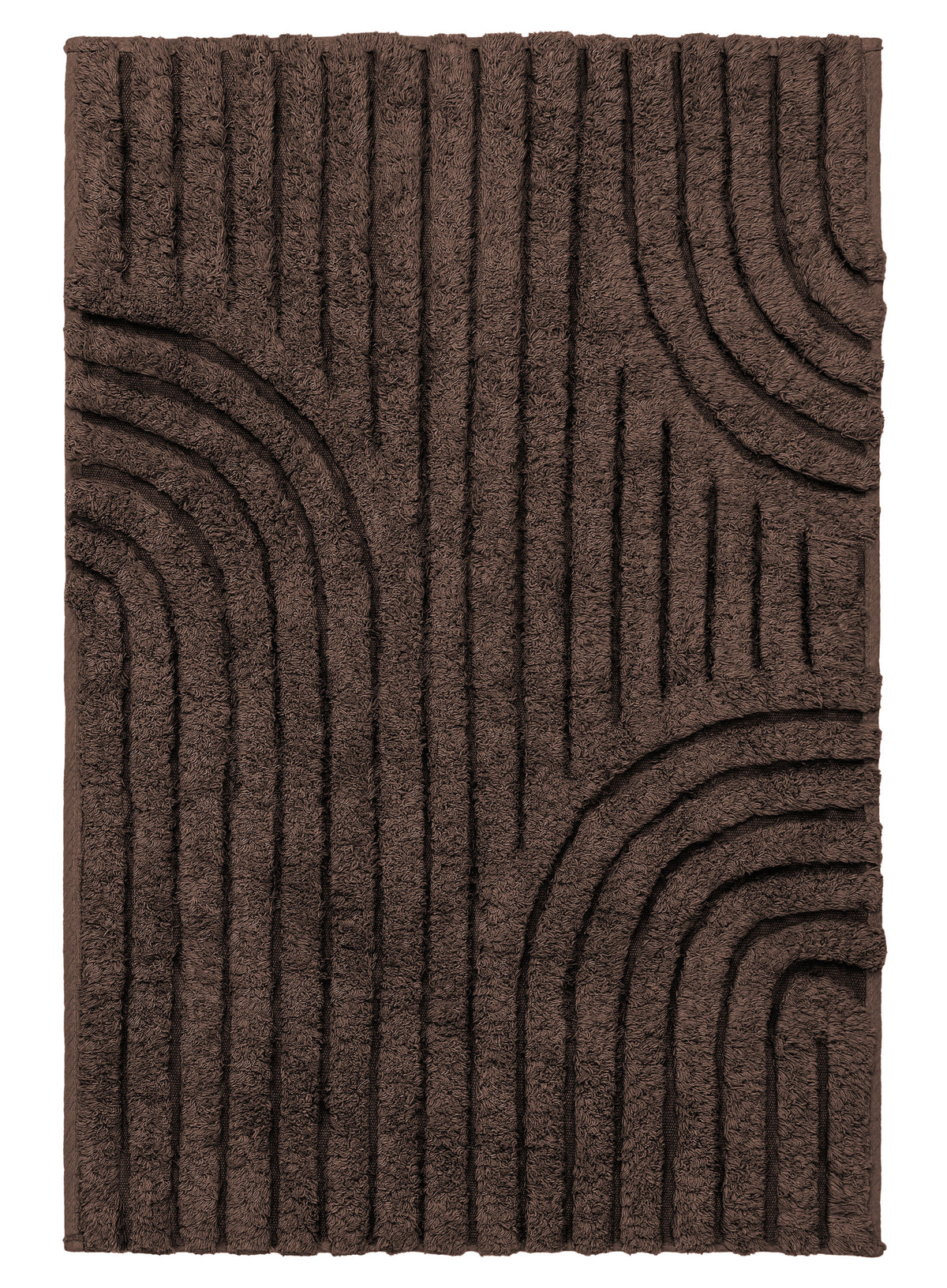 Arsinoe Cocoa Brown Arch Cotton Bath Mat