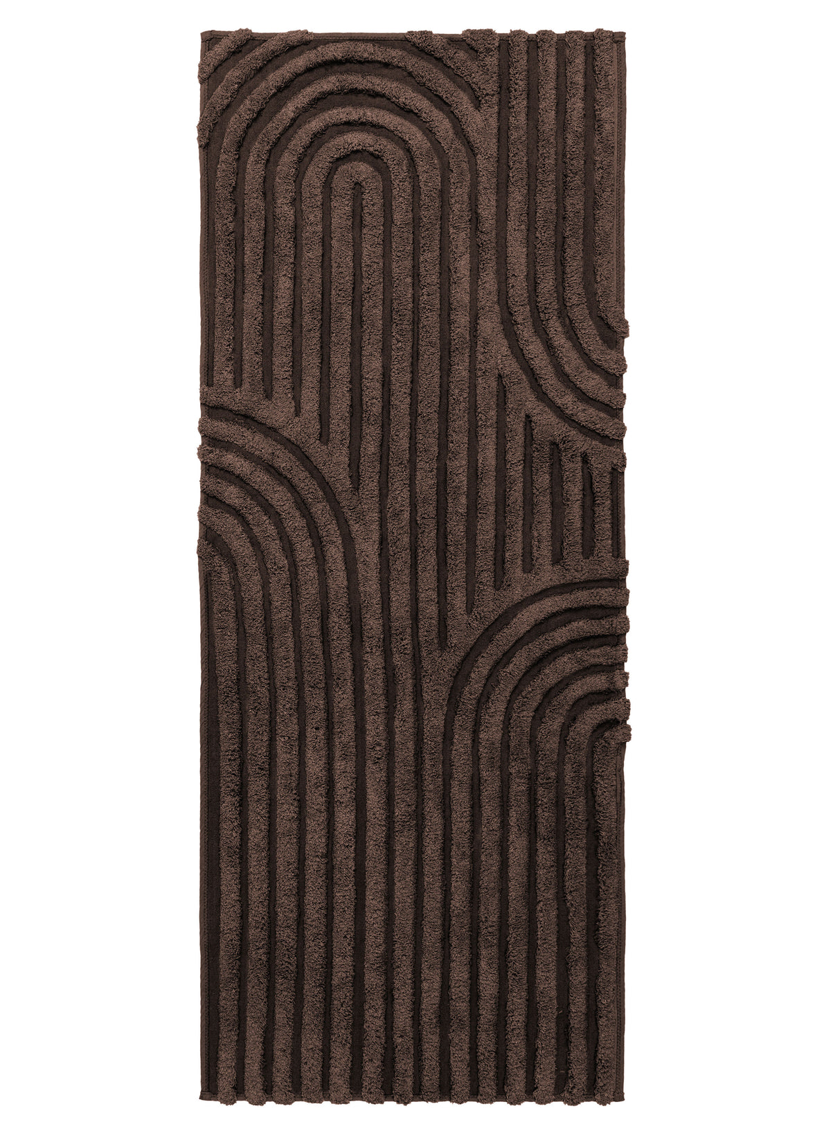Arsinoe Cocoa Brown Arch Cotton Bath Mat