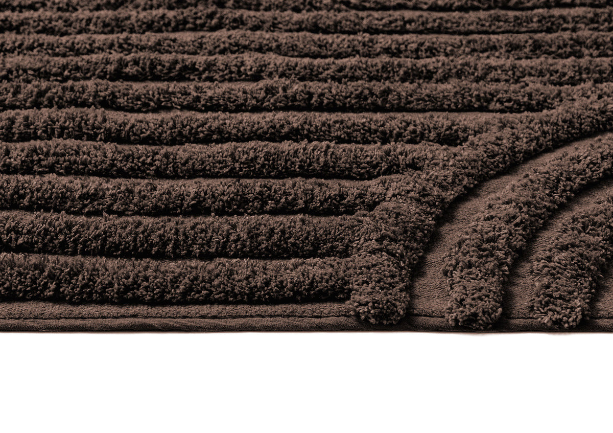 Arsinoe Cocoa Brown Arch Cotton Bath Mat