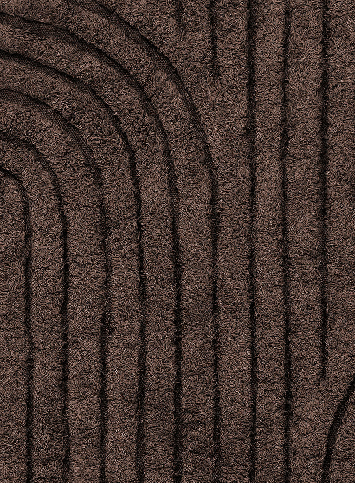 Arsinoe Cocoa Brown Arch Cotton Bath Mat
