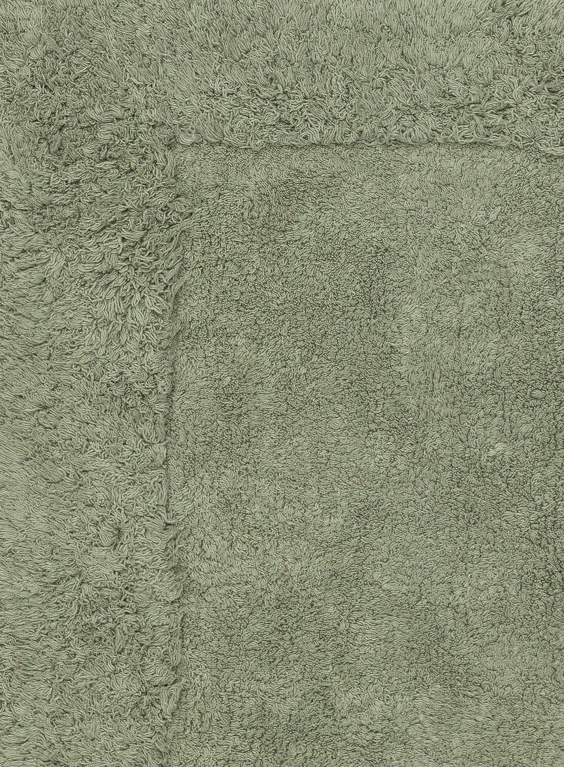 Arwen Green Shag Border Bath Mat