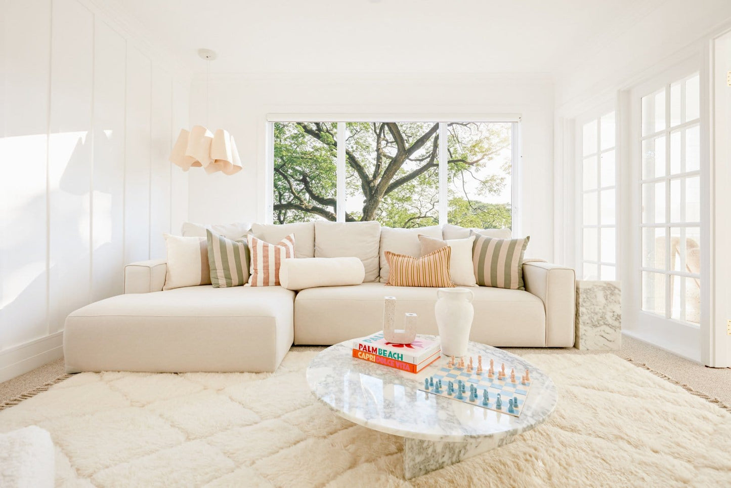 Ashanti Tribal Pattern Berber Wool Shag Rug