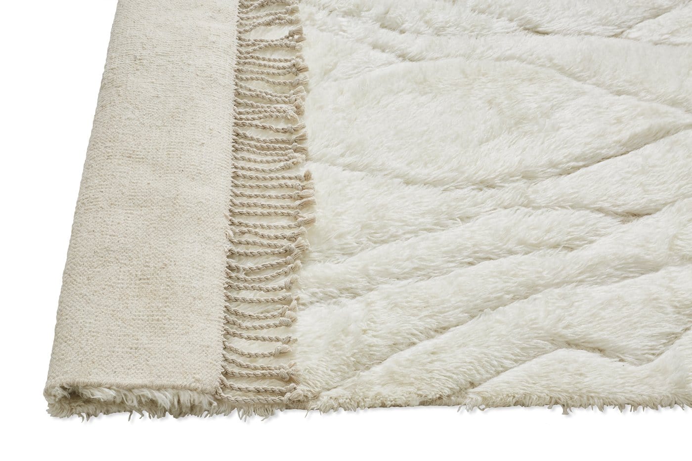 Ashanti Tribal Pattern Berber Wool Shag Rug