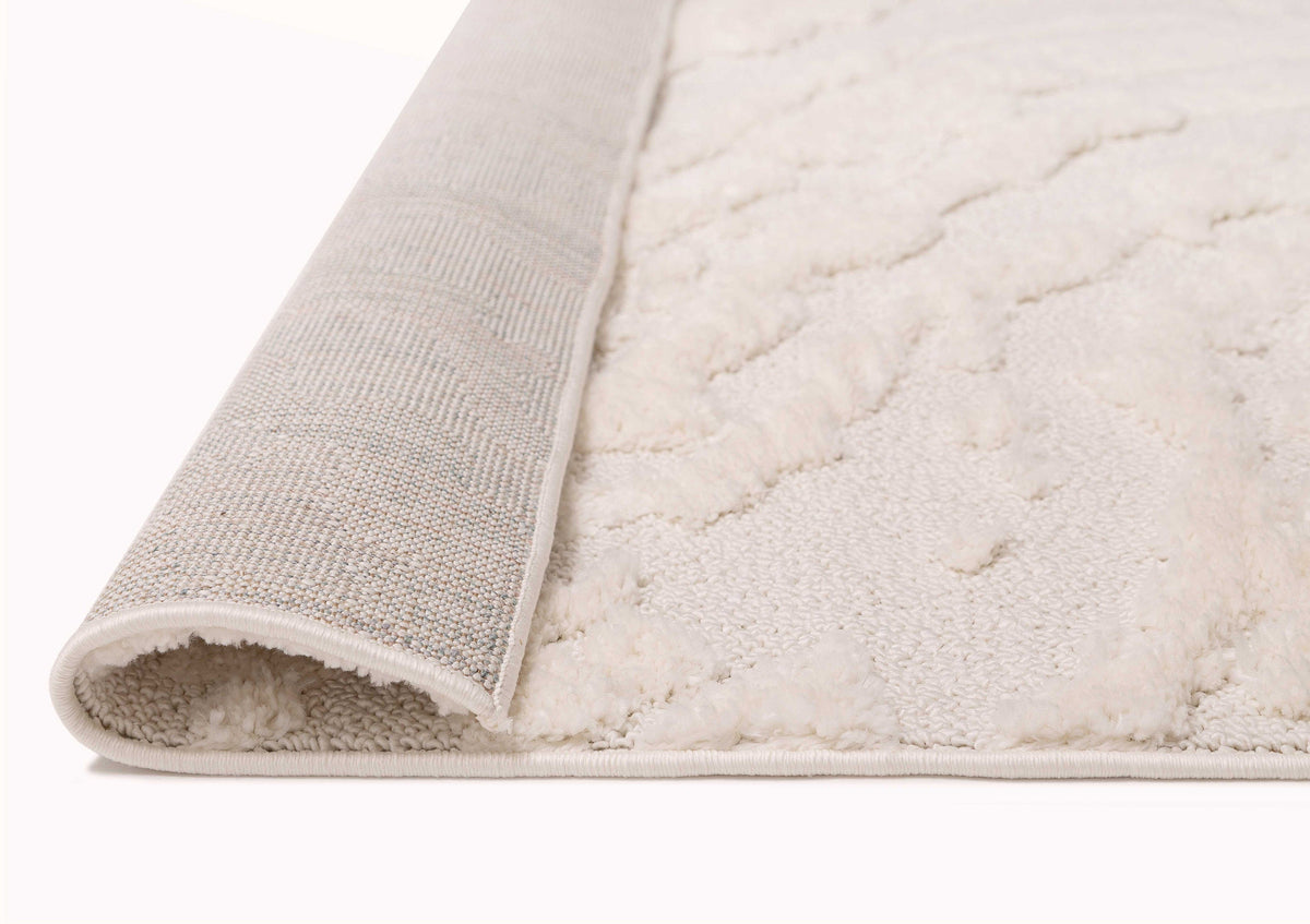 Aurora Rug Aurora Ivory Cream Abstract Textured Rug