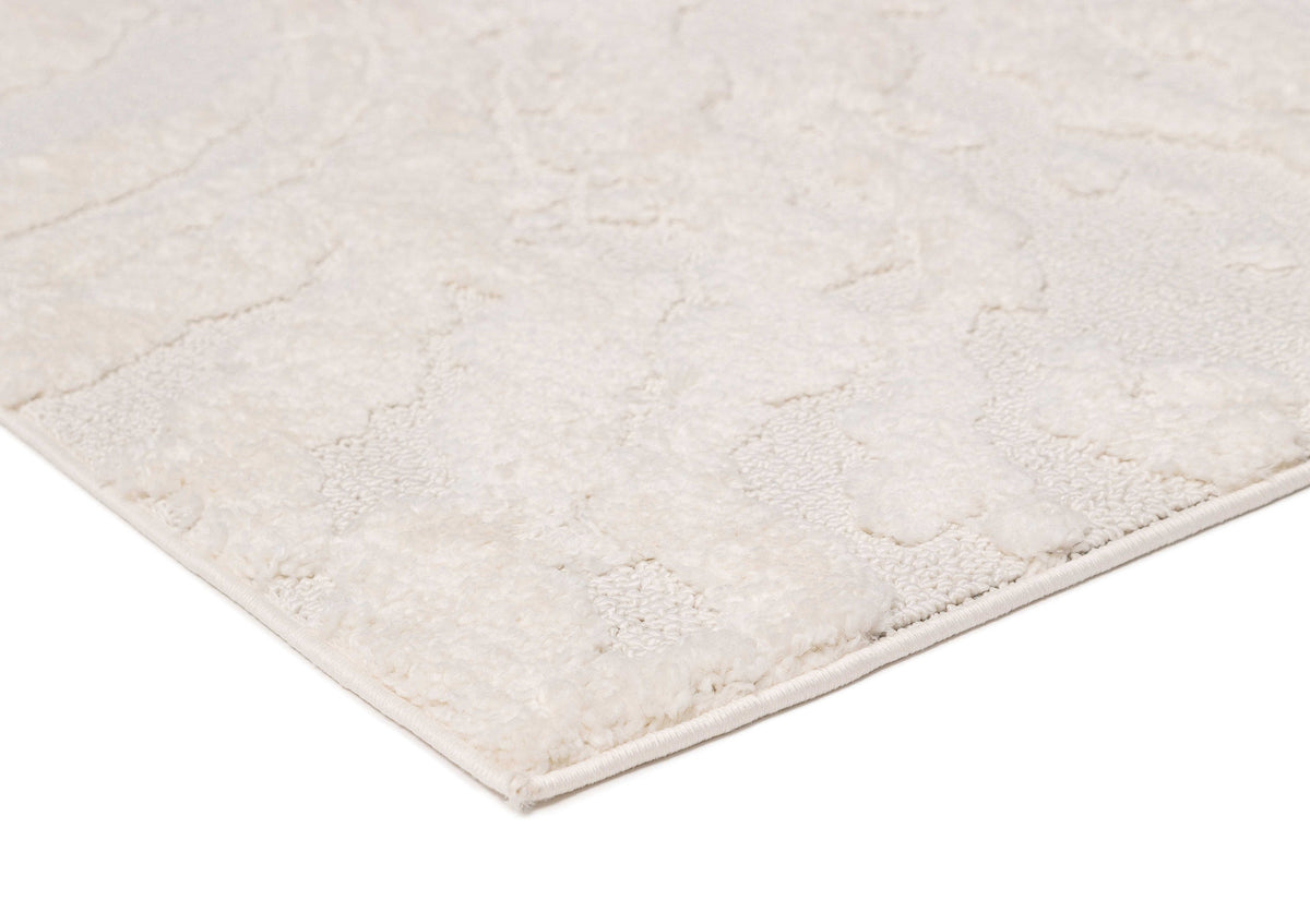 Aurora Rug Aurora Ivory Cream Abstract Textured Rug