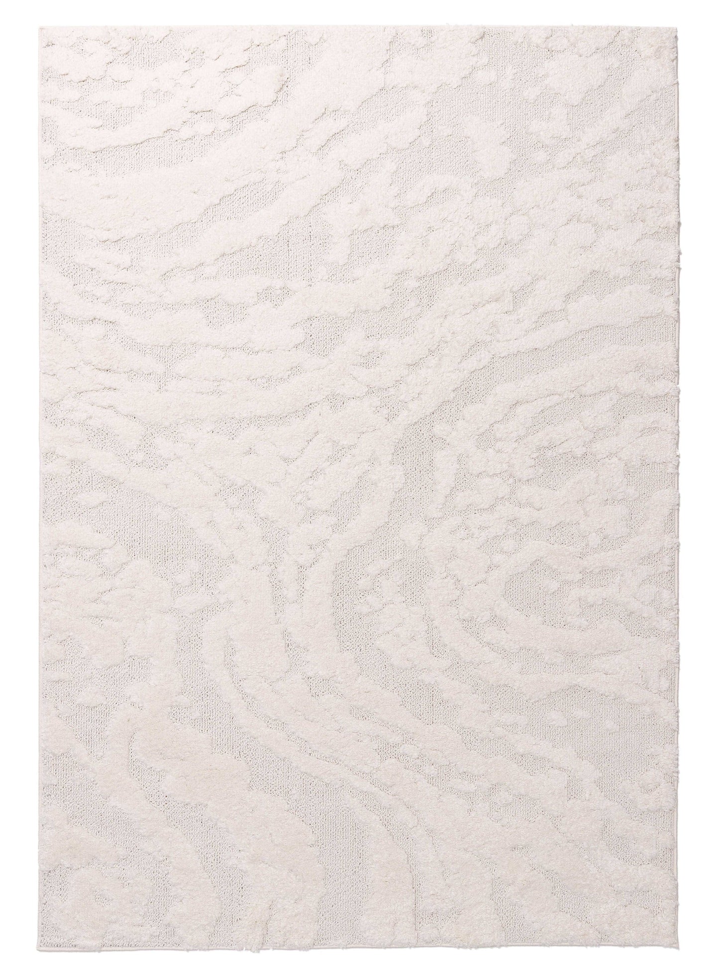 Aurora Ivory Cream Abstract Textured Rug