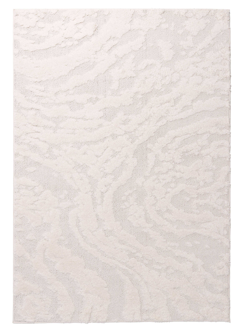 Aurora Ivory Cream Abstract Textured Rug