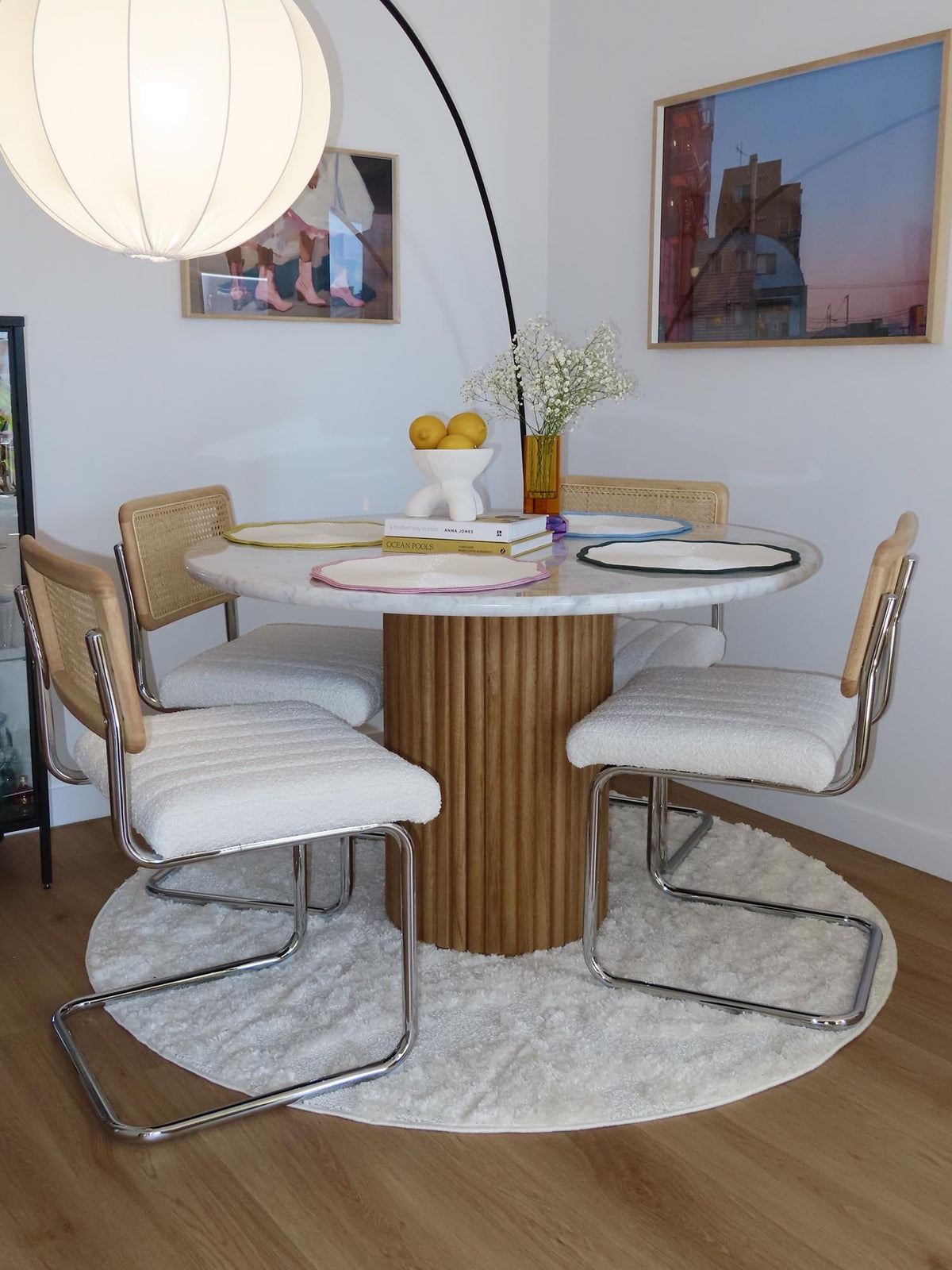 Aurora Ivory Cream Abstract Textured Round Rug