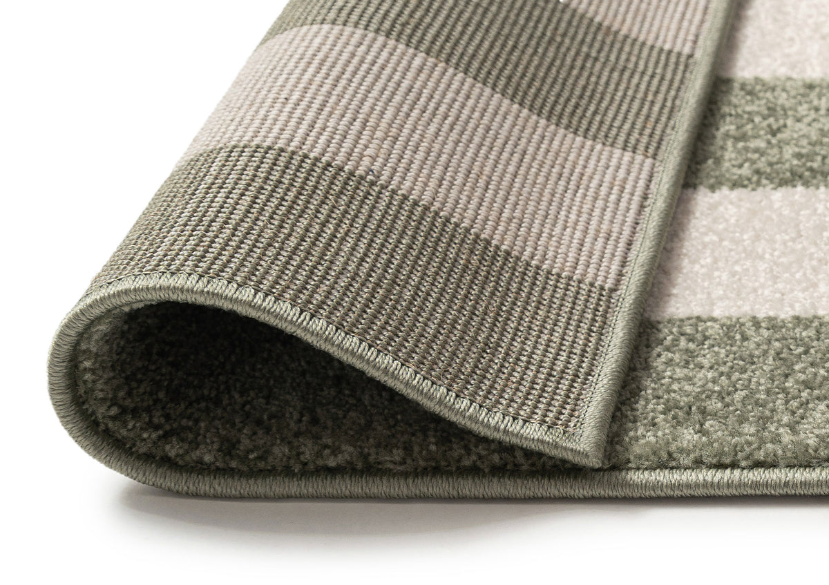 Aveline Green Striped Rug