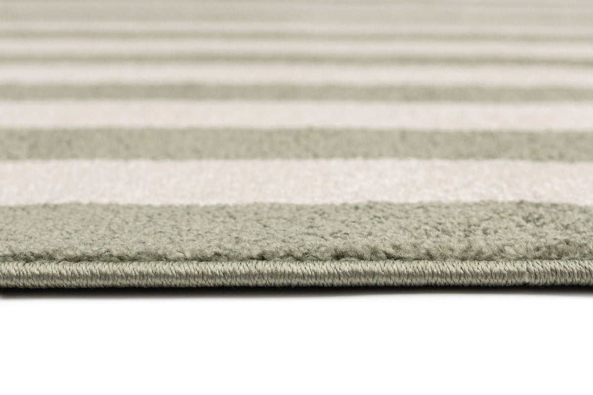 Aveline Green Striped Rug