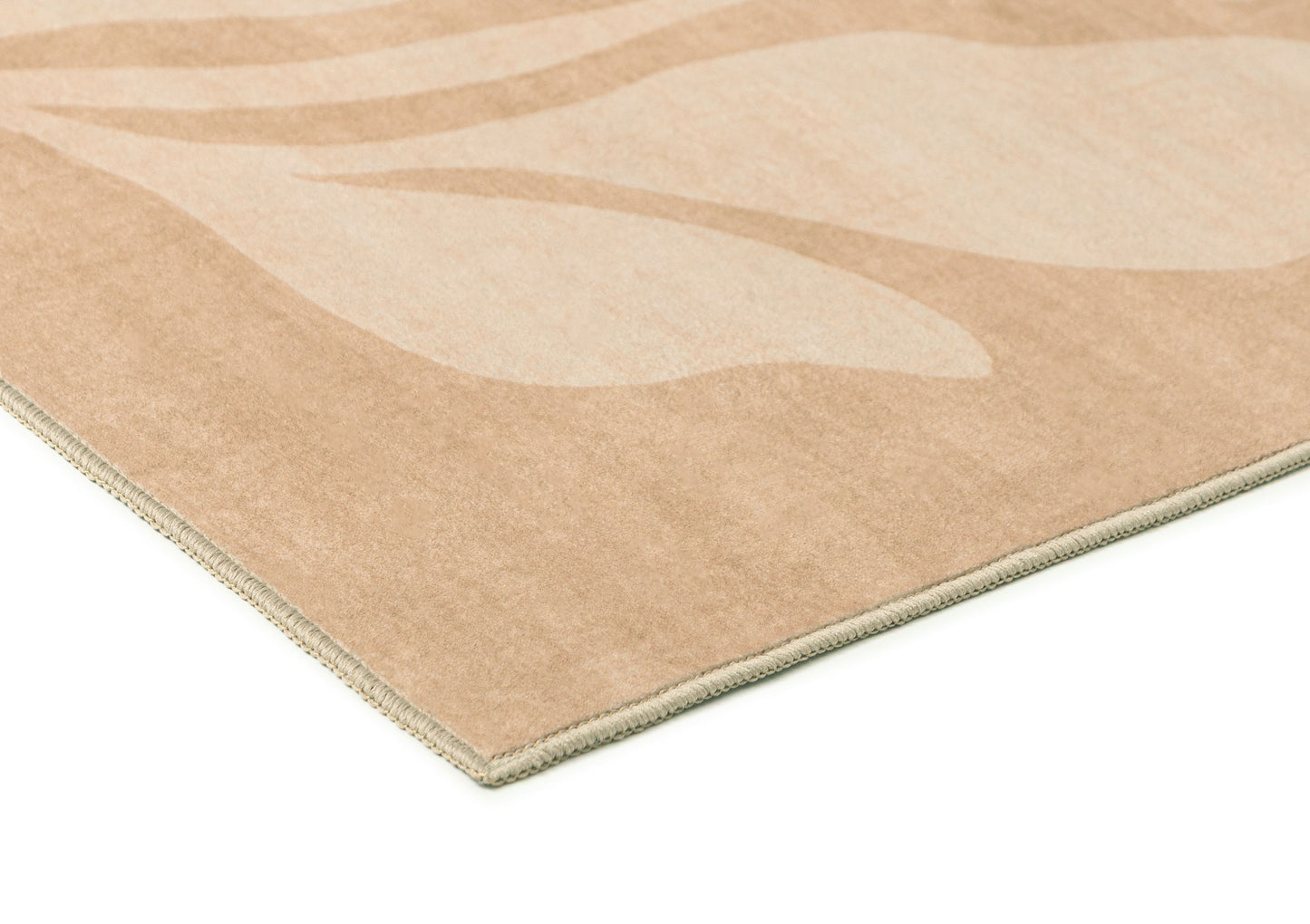 Ayesha Brown Floral Washable Rug