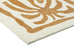 Azalea Brown Tan Waves and Palms Washable Rug